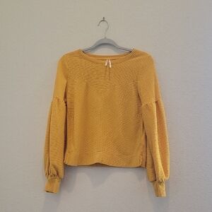 Anthropologie Golden Knit Sweater